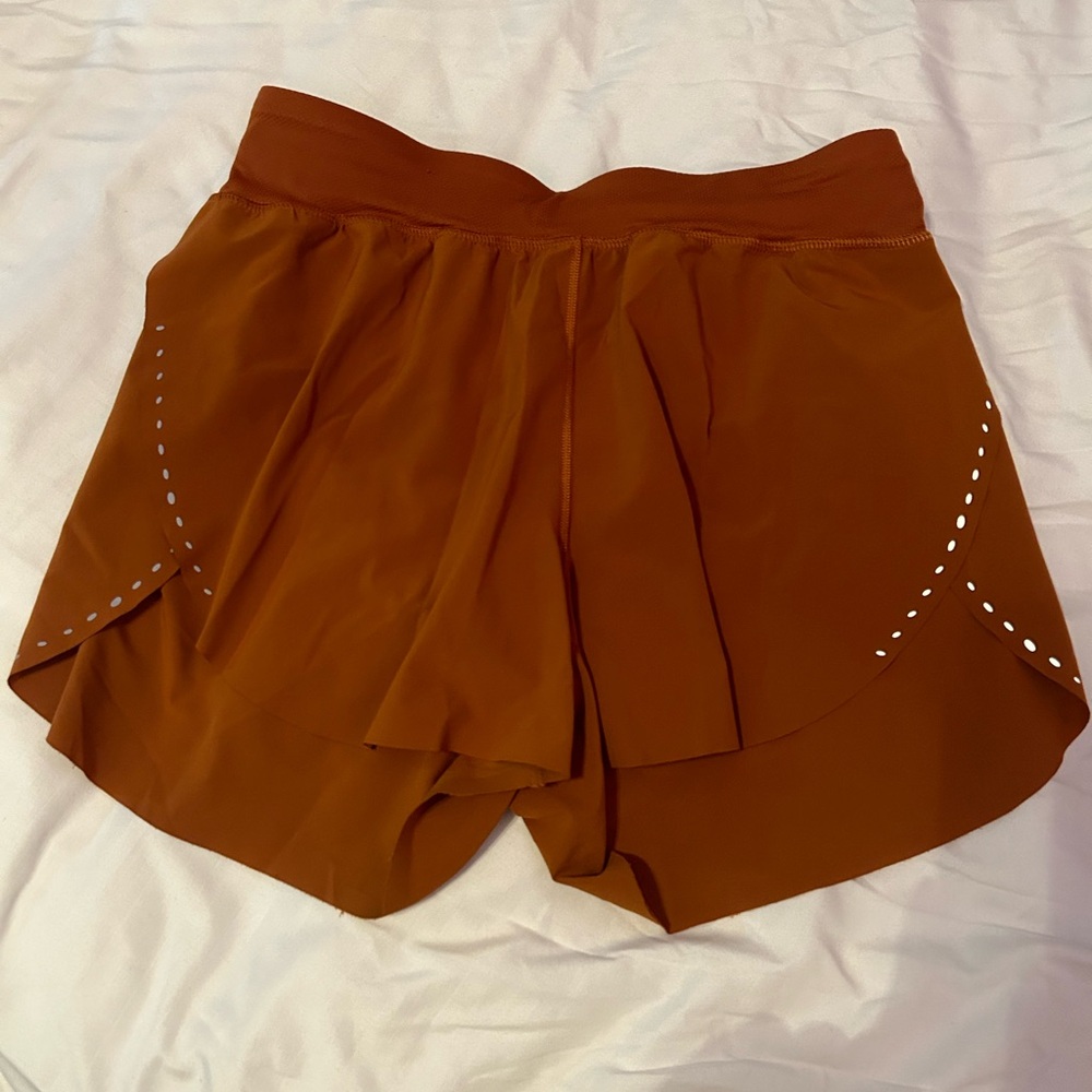 Orange Lululemon Fast and Free Shorts